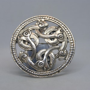 Vintage - Large - Signed Havstad Tinn,  Norway Pewter - Pin  Brooch