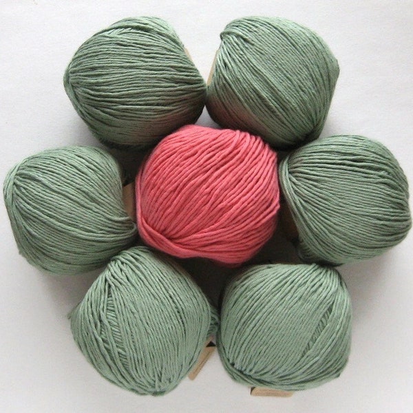 Fil à tricoter Fibra Natura Cottonwood, fil de coton 100 % biologique, fil de coton au crochet, 50 g, fil Fibra Natura, fil de sport fin