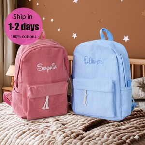 Sac à dos personnalisé brodé à la main pour enfant Sac à dos personnalisé pour enfant