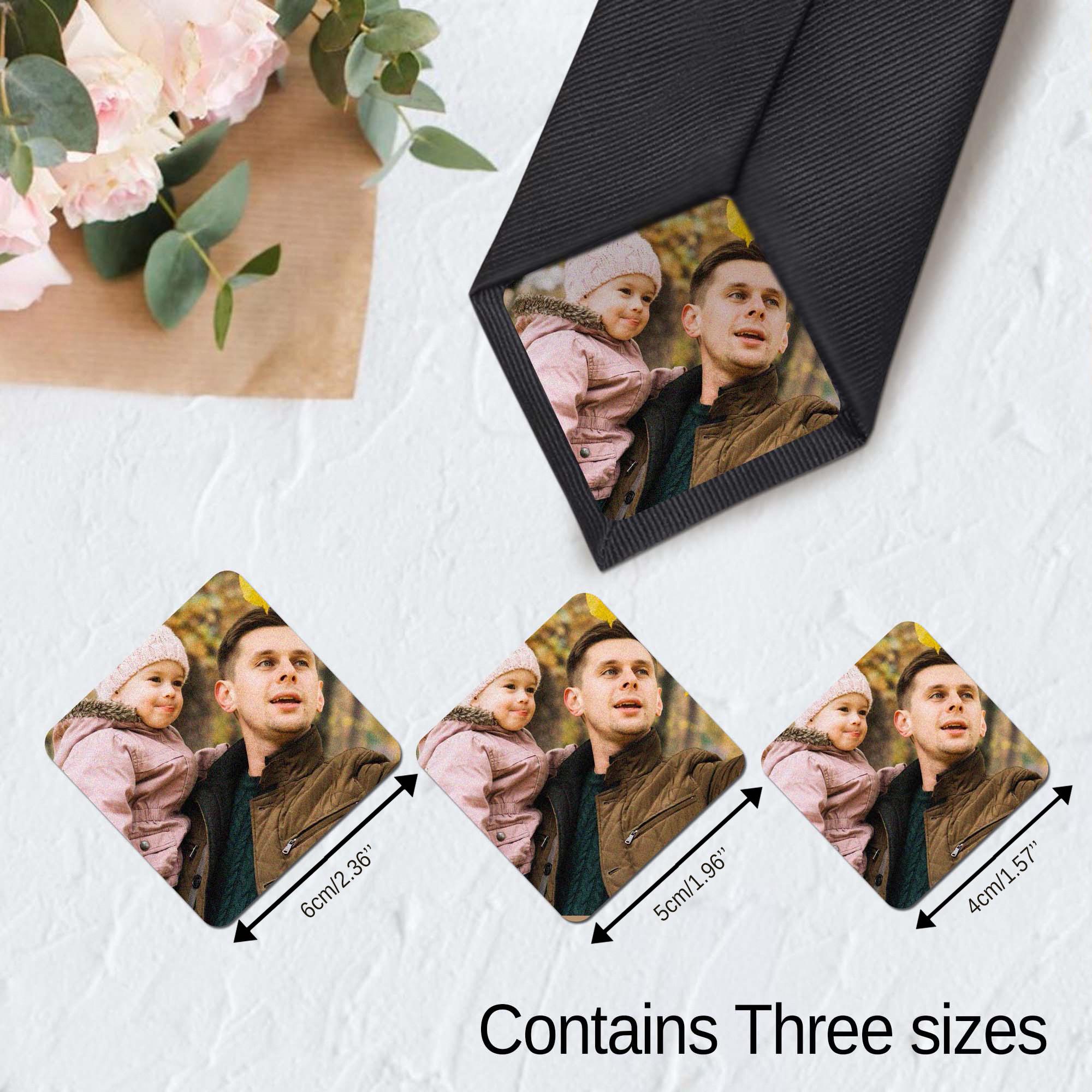 Custom Photo Tie Patch, Gift for Father of the Bride, wedding gift for dad, Anniversary gift, Engagement gift