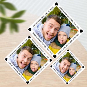 Custom Photo Tie Patch| Gift for Father of the Bride| wedding gift for dad| Anniversary gift| Engagement gift