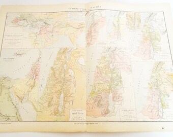 Mapa De Israel Antiguo Etsy