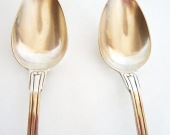 Two Silverplate Spoons. 1900s.Manor Old Townhouse