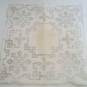 The Vintage Handmade Swatow Lace Handkerchief.30s.n0 image 2
