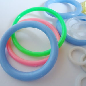 Plastic Neon Rings (Hoops) 70s and Spanish Suplies