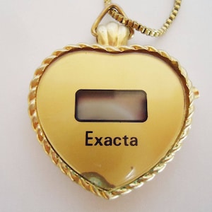 Gold Chain Necklace Pendant Watch.80s. Perfect for your Handmade Proyects
