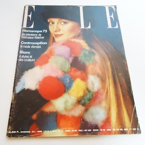 The Elle  Vintage Magazine. 1973.Paris.France
