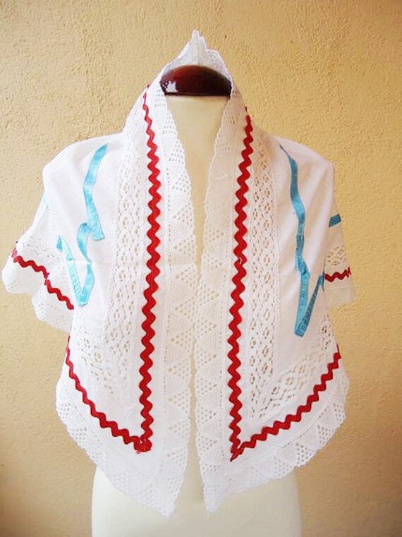 The Spanish Shawl. Lace. Cotton.70s.N.1 Gem
