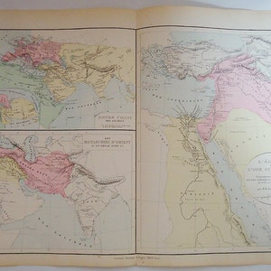 The Fantastic Authentic 1881 Two in one French Maps.n14.L' egypte et L' asie Occidentale