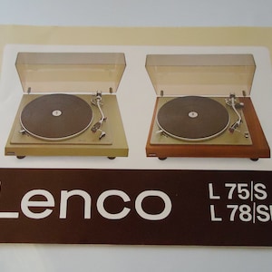 The Vinyl Record Italian Vintage brochure by Lenco from the 70s