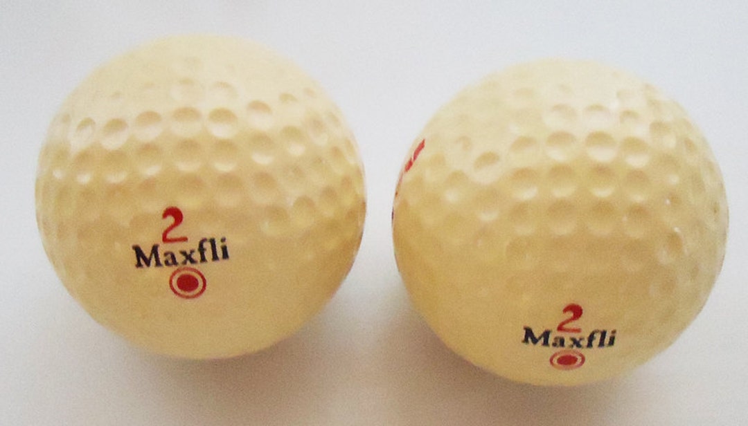 Vintage Two Golf Balls. Maxfli. Small.dunlop.70s.in the Etsy