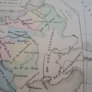Die fantastischen authentischen 1881 French Maps.n9.France und Charlemagne