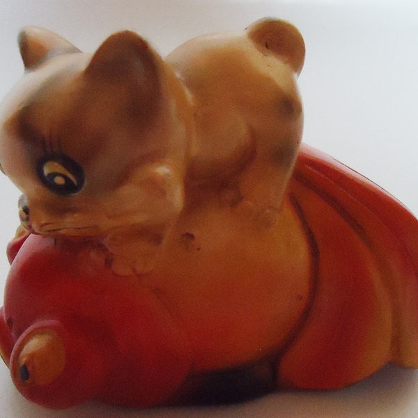 SUper japanese Ceramic Pencil sharpener-Figurine.Rare.50s