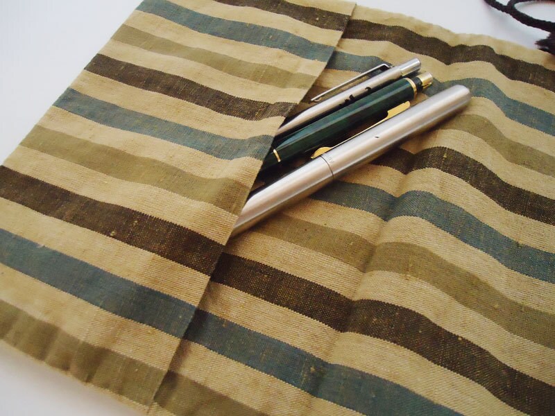The Authentic Handmade  Japanase Fabric Mens Bag. 70s