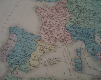 Les cartes françaises authentiques fantastiques de 1881.n5.Europe