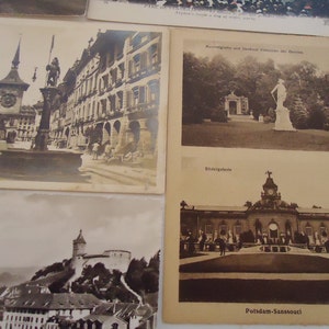 Cinq cartes postales européennes. Principalement la Suisse et la France. 20-50 ans