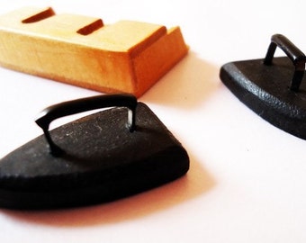 Miniature Irons - 1970s Finds from Madrid, Spain - Includes Wooden Case - Ideal for Dolls'  Houses