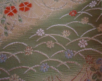 The Fantastic Antique Silk  Japanese Fabric with gold thread.Recued from an old japanese house.20s