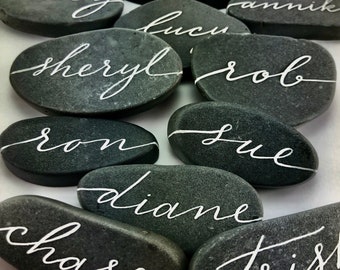 Rock Place Cards, Escort Cards, Wedding Favors