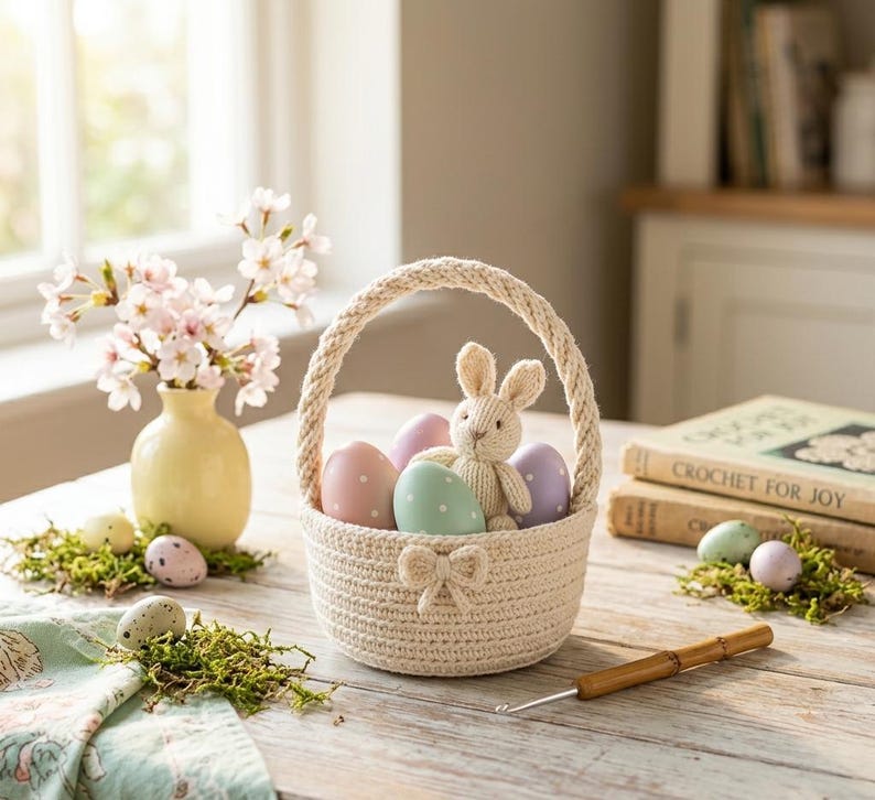 Mini Easter Basket Crochet Pattern – Amigurumi DIY Tutorial, Plush ...