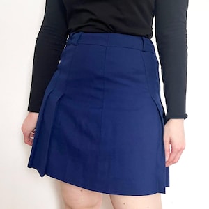 Vintage 70s blue mini skirt, Size S