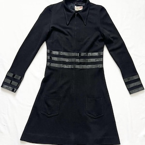 Vintage 60s/70s black mini dress, Size XS