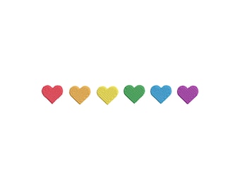 Rainbow Heart LGBT Embroidery Design: Pride Machine File (Digital Download)