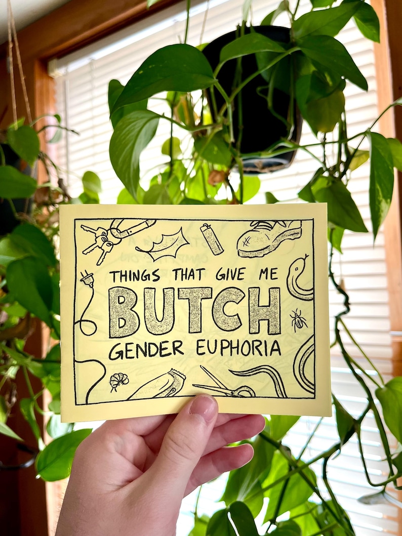 Butch In Gold Script Butch Gender Euphoria Zine - Etsy