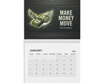 Make Money Move Calendar 2026 | Wall Calendar, Monthly Planner