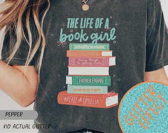Camiseta "La vida de una chica de libros", sudadera para amantes de los libros, atuendo literario, regalo para el club de lectura de ratones de biblioteca, camiseta para profesor de lectura, regalo para bibliotecario