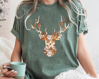 Abandoned Hunting Wives,Hunting Season Shirt,Deer Hunting tee,Hunting Wife Comfort Colors Tees,Floral deer Shirts for Women,Gift for a Wife
