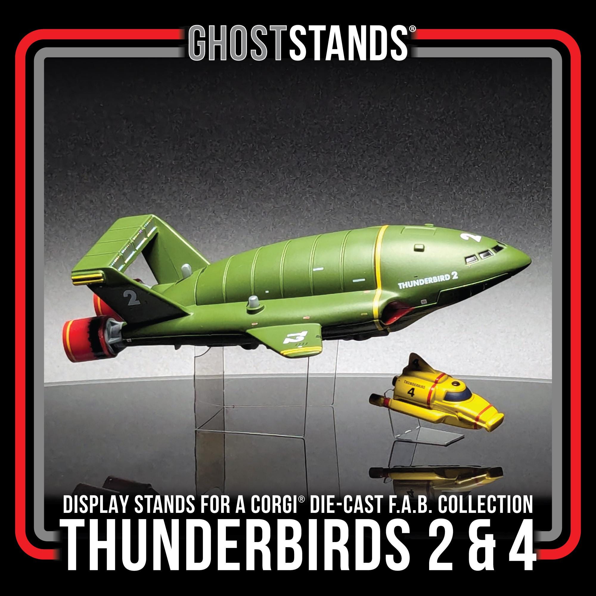 Thunderbirds 2 & 4 Display Stand | 2025 F.A.B Collection Corgi