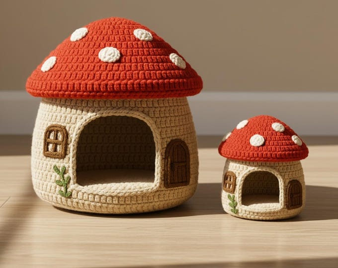 Mushroom Cat House Crochet Pattern - PDF File - Etsy Canada