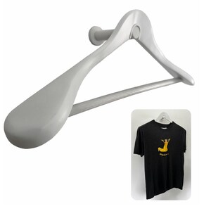 Colgador de exhibición para camisetas deportivas, diseño de montaje en pared para camisetas de conciertos y camisetas deportivas - Diseño actualizado Blanco