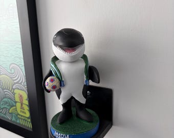 Floating Bobblehead Shelf, Wall Mount Display Stand, 3D Printed Resin, DIY Paint Ready