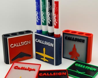 Custom DryErase Callsign Marker Holder
