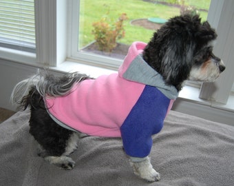 13-13.5" BuddyWear fleece sweatshirt for Italian Greyhounds, Hairless Terriers, Cresteds and all small dogs.