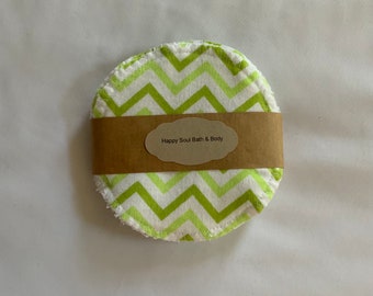 Reusable Facial Cleansing pads Eco-Friendly Cotton Facial Pads Cotton Flannel Terry Cloth Chevron cleansing rounds