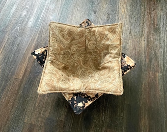 Reversible Cotton Floral Paisley Bowl Cozy