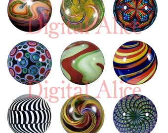 ANTIQUE MARBLES Craft Circles - vintage marble - Instant Download Digital Printable MARBLE -  -Bottlecaps Collage Sheet -  DiY Print