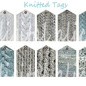 GESTRICKTES DRUCKBARES GESCHENK TaGS, Stricken, Wollpullover, Gehäkelte digitale Aufhänger, Basteln, Party - Instant Download Digital Instant Print Diy