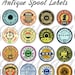 VINTAGE THREAD SPOOL Labels Printable Craft Circles Instant - Etsy