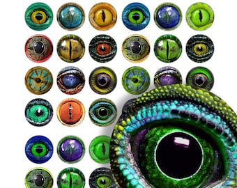 LIZARD EYES Printable Craft Circles - Amphibian, Animal Eye Images - Instant Download Digital Printable Bottlecaps, Jewelry,Paper Crafts