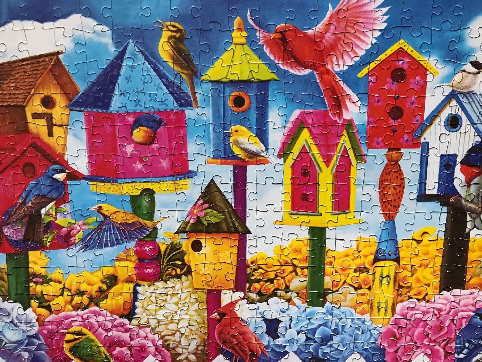 JIGSAW PUZZLE Bird House Row Unique Puzzle 350 Pieces Fun Etsy