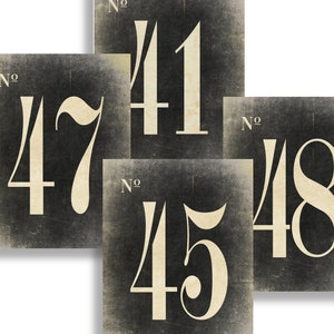 Chalkboard Numbers - VINTAGE NUMBERS PAPER Chalk Board Download - 40-49 wallpapers,backgrounds - Craft Papers,Instant Parties Wedding DiY