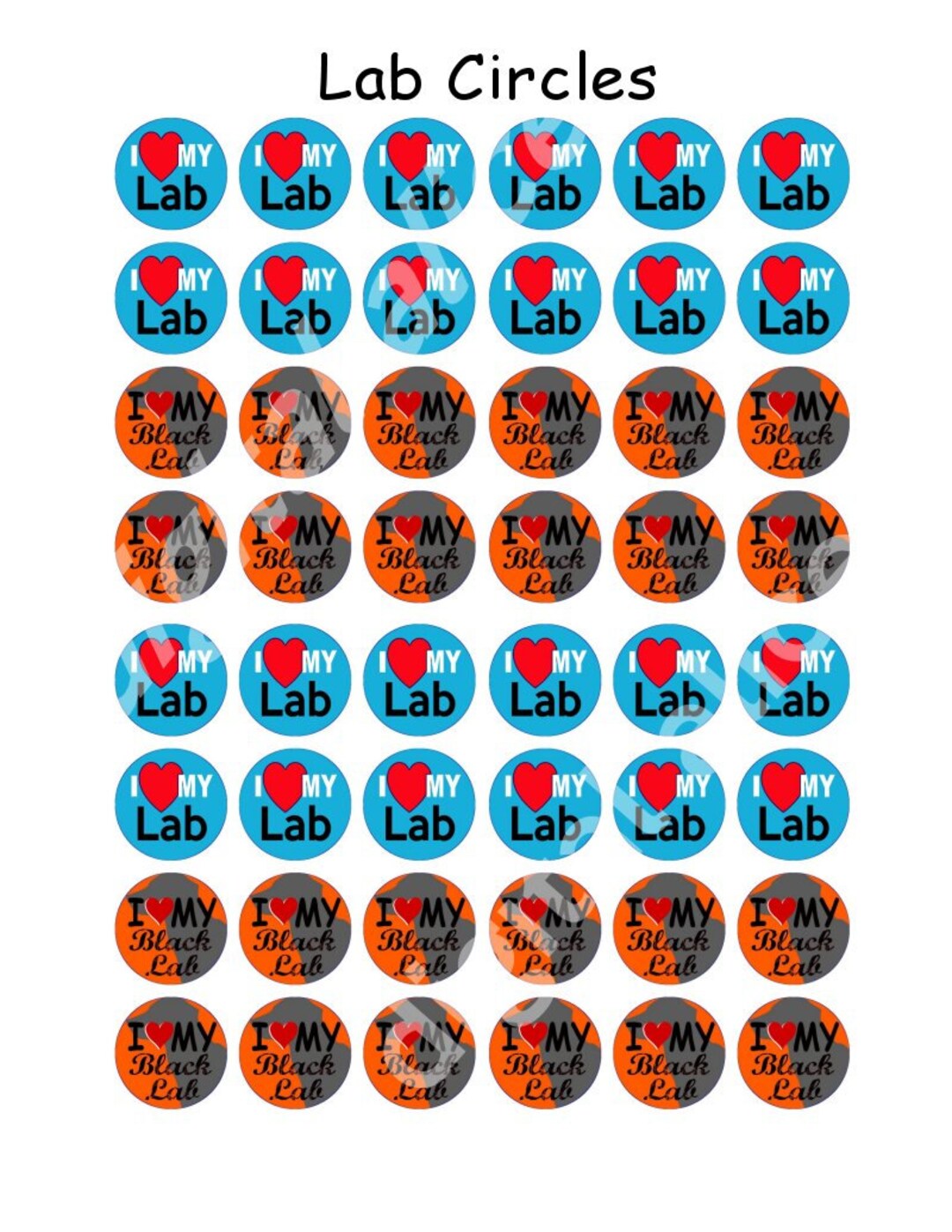 LAB DOG Craft Circles - Labrador Retriever Download Digital Printable ...
