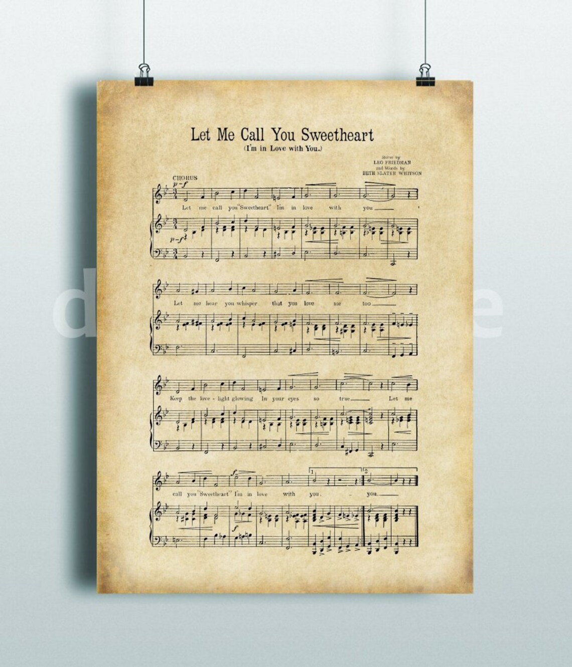 IRISH SHEET MUSIC My Wild Irish Rose instant Download Etsy