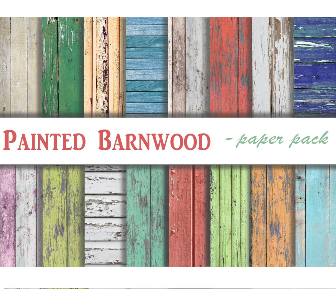 PAINTED BARNWOOD TEXTURES Paper Pack- Digital Papers - 16 Worn Barn ...
