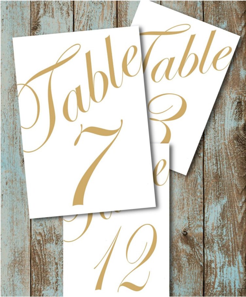 Elegant Classic PRINTABLE TABLE NUMBERS 1 30 Weddings Etsy