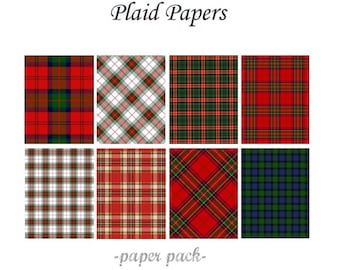 Custom Clan TARTAN PLAIDS Scottish Tartans Digital Paper Pack 2 Scottish  Plaid Printable Papers,instant Download Digital -  Ireland